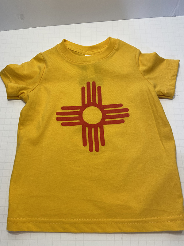 Toddler t-shirt with red Zia Symbol