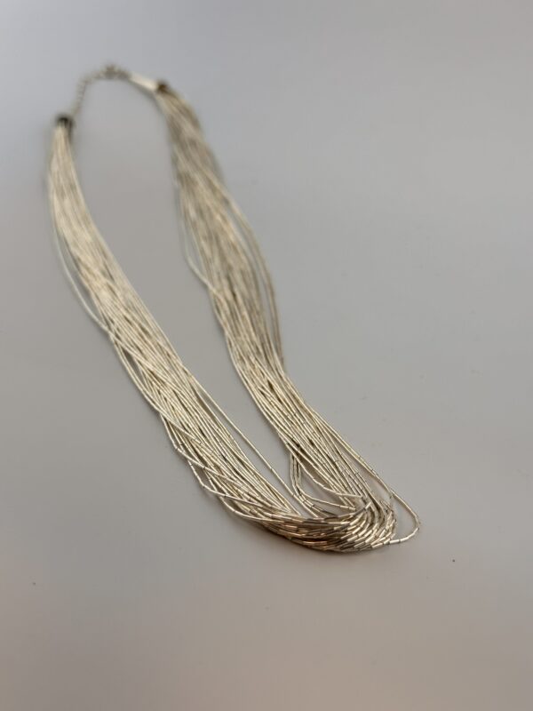 LIQUID SILVER 30 STRAND NECKLACE