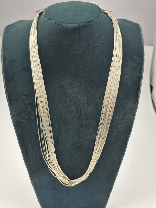 LIQUID SILVER 30 STRAND NECKLACE