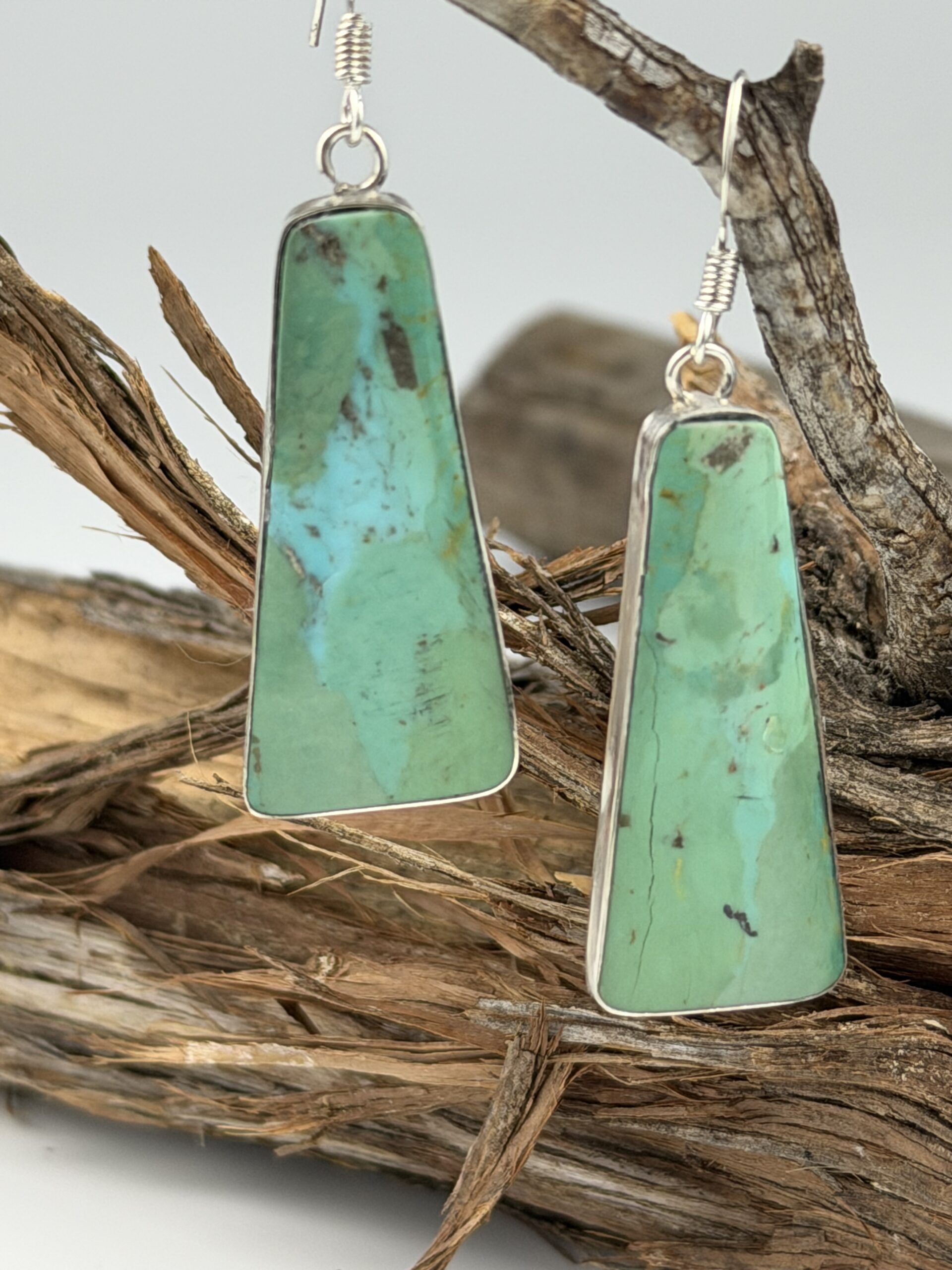 TURQUOISE SLAB EARRINGS