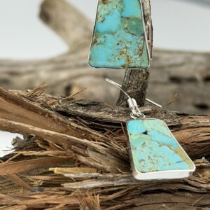 TURQUOISE SLAB EARRINGS