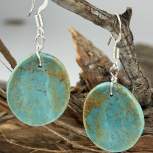 TURQUOISE SLAB EARRINGS