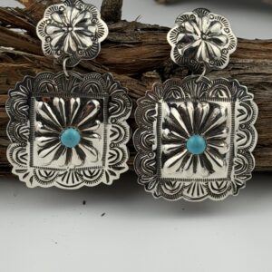 STERLING SILVER TURQUOISE EARRINGS