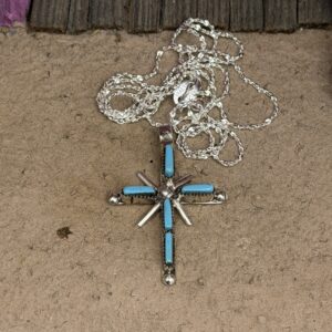 TURQUOISE CROSS NECKLACE