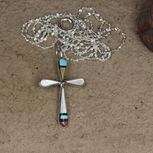 INLAY CROSS NECKLACE