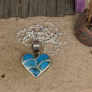 FISH SCALE HEART NECKLACE