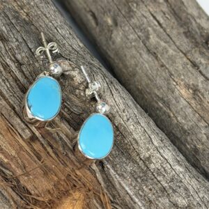 TURQUOISE DROP POST EARRINGS